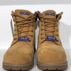 Steel Toe Work Boots Size 12, TAN